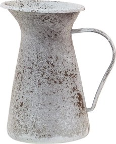 Šedý antik dekoratívny kovový džbánok - 12*12*20 cm
