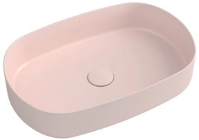 Sapho, INFINITY OVAL keramické umývadlo na dosku, 55x36 cm, matná ružová Salmon, 10NF65055-2S