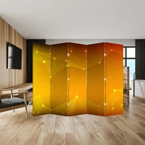 Paraván - Abstraktné žltý (210x170 cm)