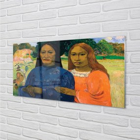 Sklenený obklad do kuchyne Umenie portrét ženského 125x50 cm
