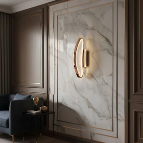 Toolight Toolight, LED nástenné svietidlo 15W, 4000K, 3000lm, G125-W, ružové zlato, OSW-02617