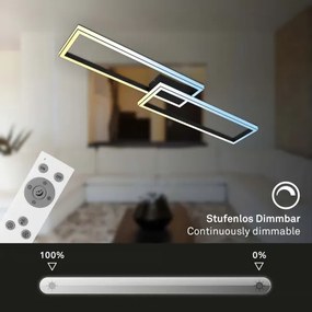 Briloner 3761015 - Stmievateľné LED stropné svietidlo LED/45W/230V 2700-6500K+DO čierne