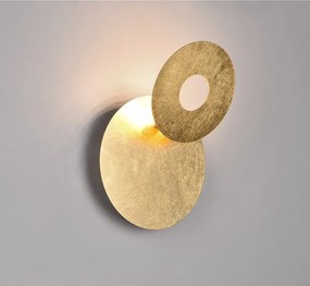 LED nástenné svietidlo v zlatej farbe Leano – Trio