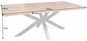 Dizajnový jedálenský stôl Fabrico II 200 cm Sheesham