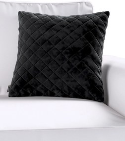 Obliečka Kinga pikovaná 43 x 43 cm farba produktu čierna látka lesklá, zamatová