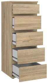 Vysoká komoda v dekore duba v prírodnej farbe 40x107 cm Nova – Tvilum