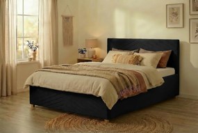 Postel VEGA 140x200 cm Čierna S matracom