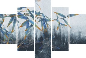 Obraz - Bambus na stene (150x105 cm)