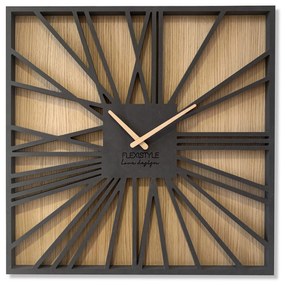 Dekorstudio Moderné drevené hodiny EKO Loft Square 50cm