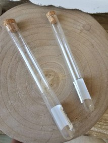 Sklenená dóza/ skúmavka s korkovým viečkom - Ø 2*19 cm / 40 ml