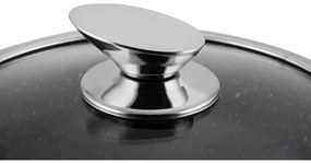 Čierna lesklá sada hrncov - 12 kusov