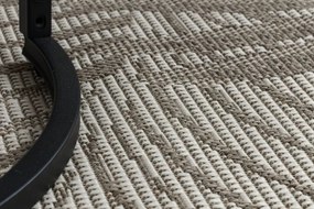 Koberec SIZAL FLOORLUX 20504 lístie, tmavosivý / šampanské