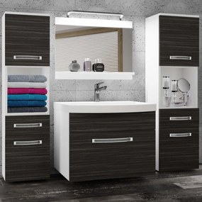 Kúpeľňový nábytok Belini Premium Full Version eben kráľovský + umývadlo + zrkadlo + LED osvetlenie Glamour 97