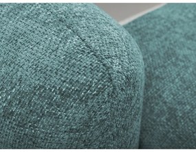 Modrá ženilková rozkladacia/s úložným priestorom rohová pohovka (pravý roh/s leňoškou) Mele – Makamii