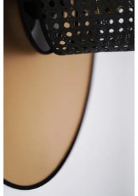 Duolla - Nástenné svietidlo TOKYO RATTAN 1xE27/15W/230V pr. 50 cm zlatá/čierna