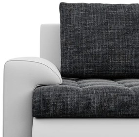 Sedacia súprava FORESTA v tvare U, pravá popolová / biela