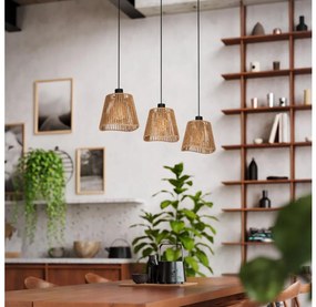 Eglo 44073 - Luster na lanku LAVISTER 3xE27/60W/230V hnedá