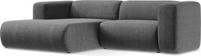 Sivá rohová pohovka (ľavý roh/s leňoškou) Ekahi – Makamii