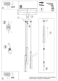 Sollux Lighting Hängeleuchte PRYSM 3P weiß