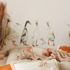 Samolepka do detskej izby bielej kačice 78x40cm