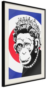 Artgeist Plagát - Queen of Monkeys [Poster] Veľkosť: 30x45, Verzia: Čierny rám s passe-partout