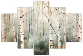 Obraz - Kresba lesného vzoru (150x105 cm)