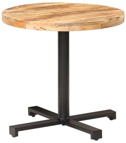 Bistro stolík okrúhly Ø80x75 cm surové mangovníkové drevo