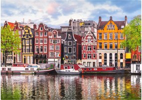 Sklenený obraz - Amsterdam, tanečné domy (70x50 cm)