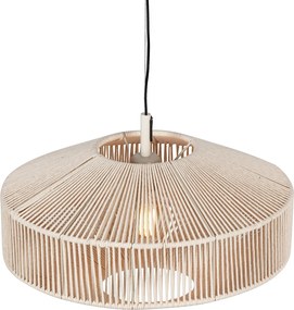 Japandi závesná lampa hnedé lano 46cm - Svea