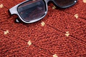 Condor Carpets, Metrážny koberec Udinese terra - neúčtujeme odrezky z role, na mieru, šíře 4m,na mieru, neúčtujeme odrezky, oranžová, filc, chodba / predsieň