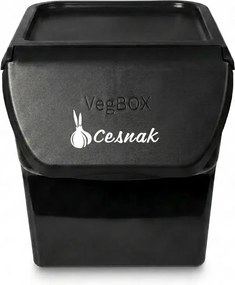 VILDE Úložný box na zemiaky a cibuľu s vetraním, VEGBOX čierny (14l - 10kg zemiakov)