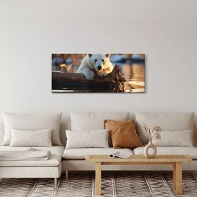 Obraz - Medveď ľadový (120x50 cm)