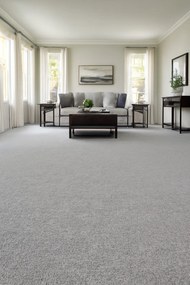 Spoltex, Metrážny koberec Elizabet 274 sv. šedá, na mieru, šíře 4m, šedá, filc, chodba / predsieň