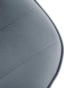 Barová stolička Lex - koženka, čierny rám - Grey