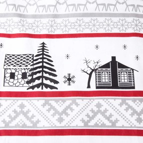 VIANOČNÉ FLANELOVÉ OBLIEČKY FLANELOVE 140X200 CM, 1KS 70X80 CM VZOROVANÉ