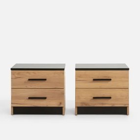 Sada 2 nočných stolíkov so zásuvkami MALI