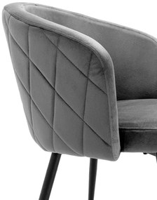 Jedálenská stolička HAMPTON zamatová, grafitová