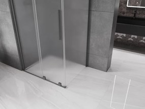 Mexen Velar, sprchový kút s posuvnými dverami 100 x 80 cm, 8mm sklo námraza, brúsený grafit, 871-100-080-31-95