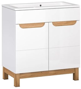 Kúpeľňová skrinka pod umývadlo Bafi 2D 80 cm