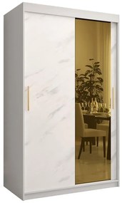 Skriňa Platinum T2 120 biely mramor/biely