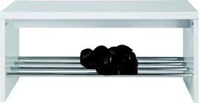 Predsieňová lavica na topánky Marton, biely lesk%