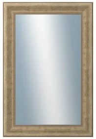 DANTIK - Zrkadlo v rámu, rozmer s rámom 40x60 cm z lišty KŘÍDLO malé zlaté patina (2774)