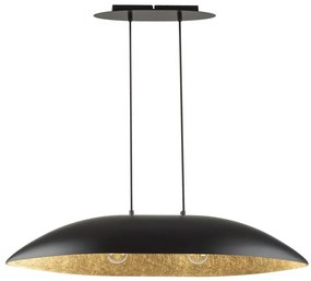 Luster na lanku GONDOLA 2xE27/60W/230V čierna/zlatá