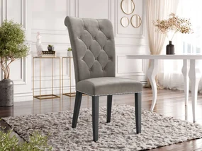 Čalúnená jedálenská stolička Piewik, Dostupné poťahy: Magic Velvet 2250, Farby nožičiek: čierna
