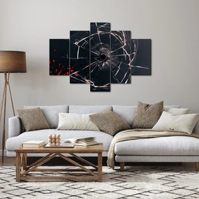 Abstraktný obraz - rozbité sklo (150x105 cm)