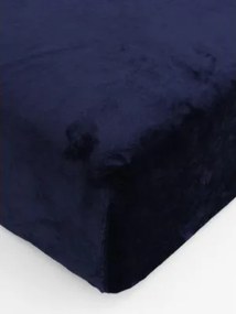 Plachta mikroplyš Deluxe 90 x 200 cm - tmavo modrá
