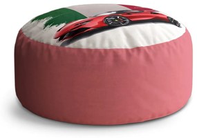 Sablio Taburet Circle Ferrari Talianska vlajka: 40x50 cm