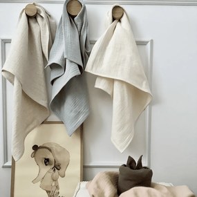 Mušelínová plienka z organickej bavlny cappucino 70×70 cm