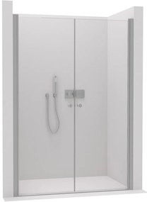 Cerano Antelo, 2-krídlové sprchové dvere do otvoru 80x190 cm, 6mm číre sklo, chrómový profil, CER-CER-432307