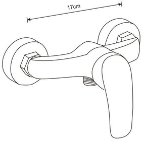 Mexen Fabia, sprchová batéria, chrómová, 746540-00